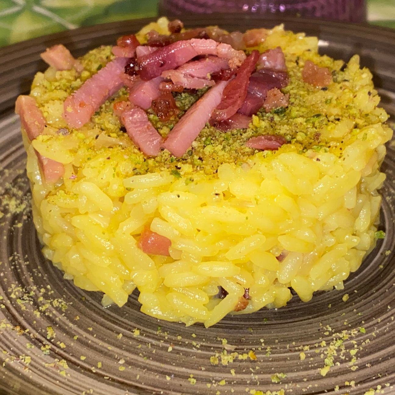 Risotto zafferano e speck