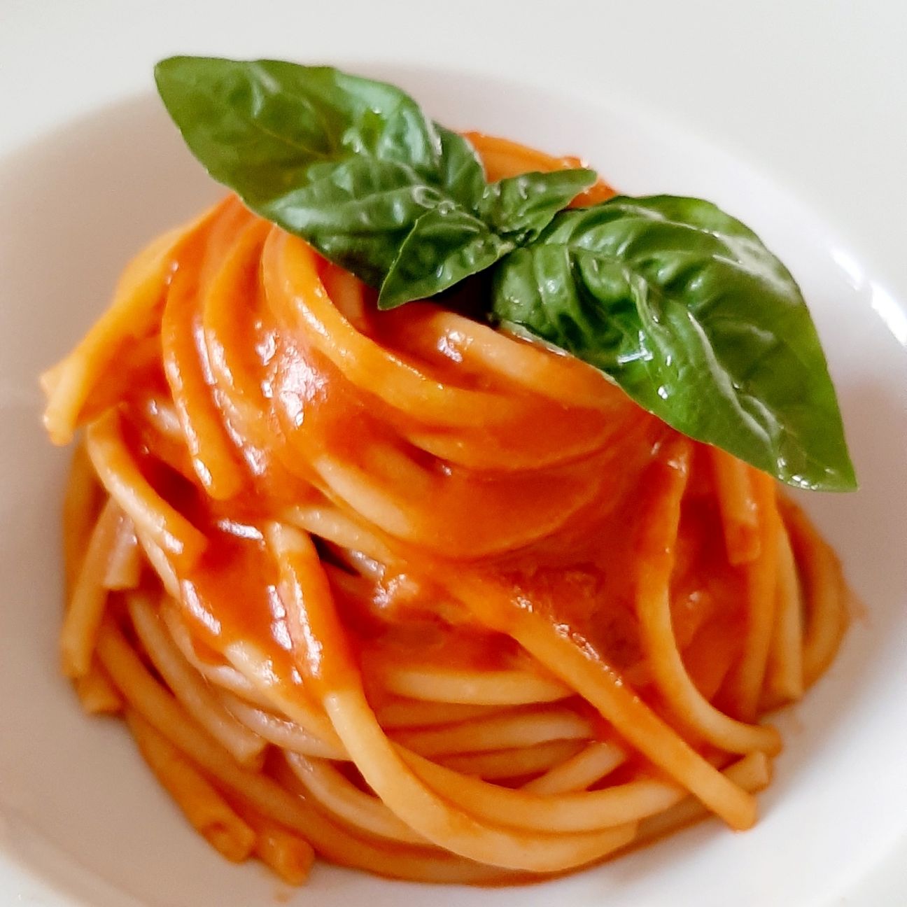 Spaghetti risottati con crema di pomodorini