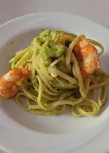 Ricetta Linguine crema di zucchine e gamberi