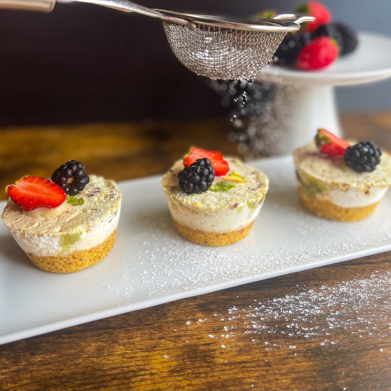 Mini cheesecake con fragole e more