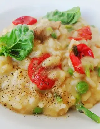 Ricetta Risotto con funghi secchi e piselli di cucina_e_non_solo