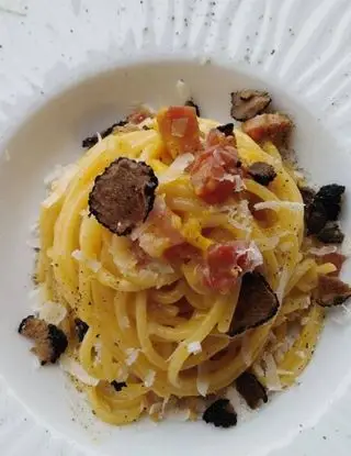 Ricetta Carbonara di stagione (con tartufo nero) di cucina_e_non_solo