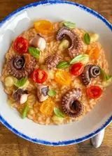 Ricetta Risotto con Crema di Patate e Polpo scottato