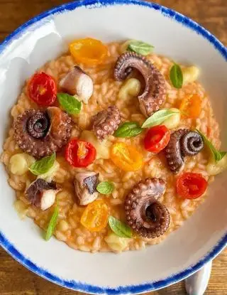 Ricetta Risotto con Crema di Patate e Polpo scottato di cucina_e_non_solo