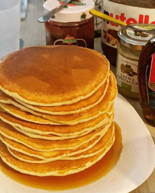 Pancakes con sciroppo d'acero