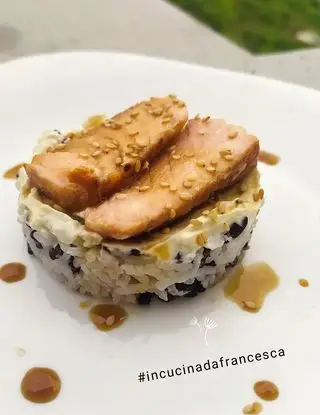 Ricetta Tortino di sushi con salmone di francescacass