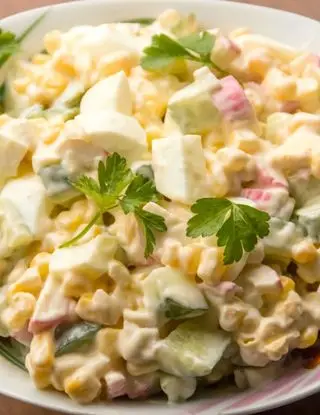 Ricetta Insalata di surimi con cetrilo mai e maionese di nennelluccia