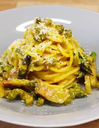 Ricetta Carbonara di asparagi di nennelluccia