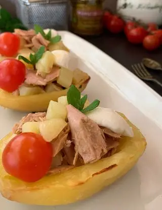 Ricetta BARCHETTE DI PATATE RIPENE un contorno gustoso ed originale di angelasurano80