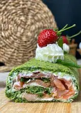 Ricetta ROTOLO AGLI SPINACI CON SALMONE, QUARK e RUCOLA