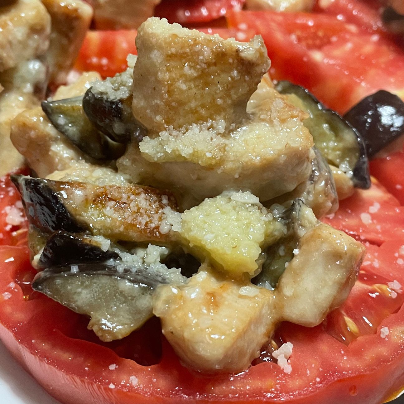 Parmigiana di melanzane e pesce spada