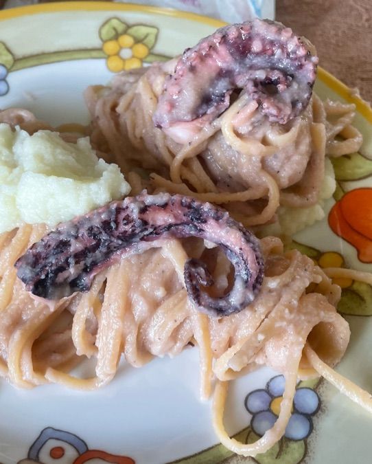 Linguine polpo e cavolo