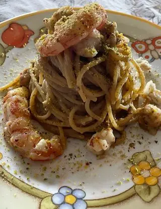 Ricetta Spaghetti gamberi, pistacchi e mozzarella affumicata! di marco.cauli