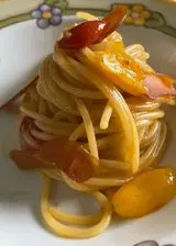 Ricetta Spaghetti pomodorini e bottarga di muggine