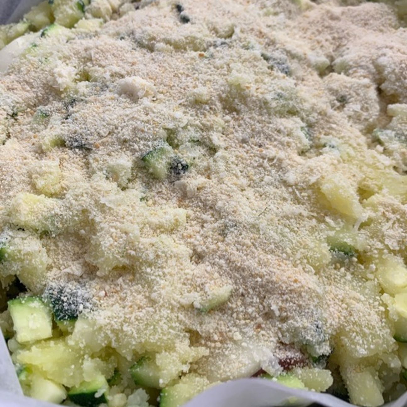 Sbriciolata di patate e zucchine