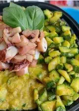 Ricetta porridge allo zafferano e zucchine, totano e zucchine trifolate