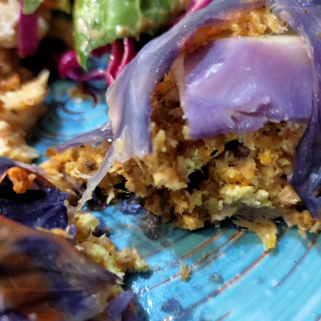 Involtini di cavolo cappuccio viola