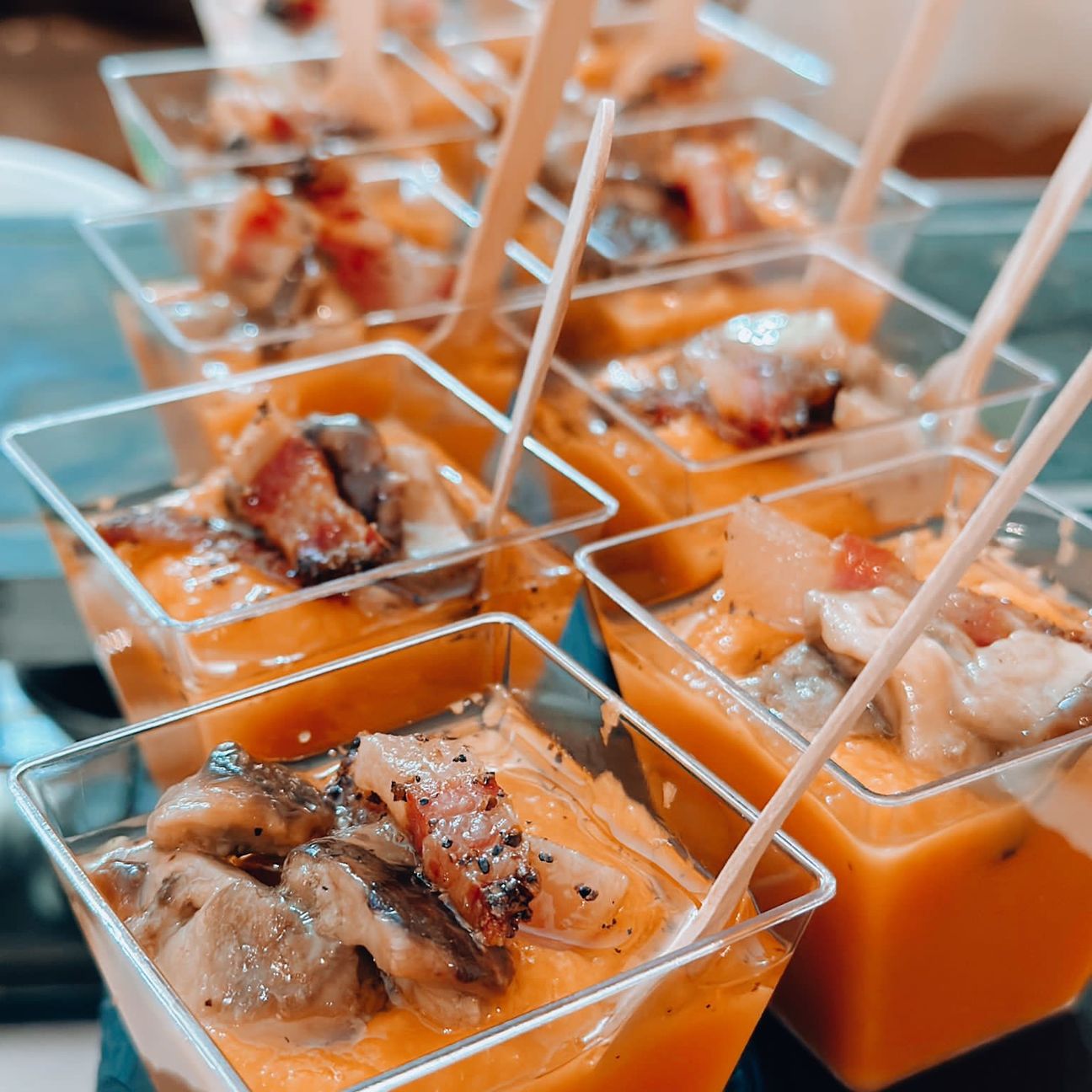 Finger Food zucca guanciale e porcini
