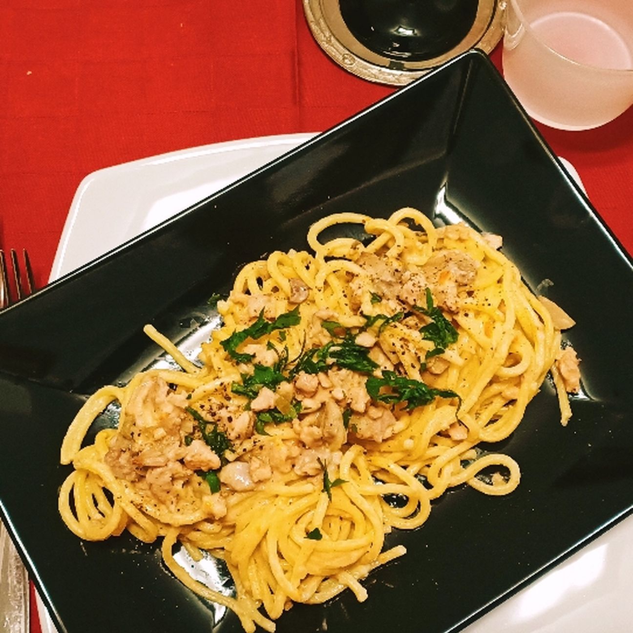 Spaghettone fresco con ragù bianco di coniglio