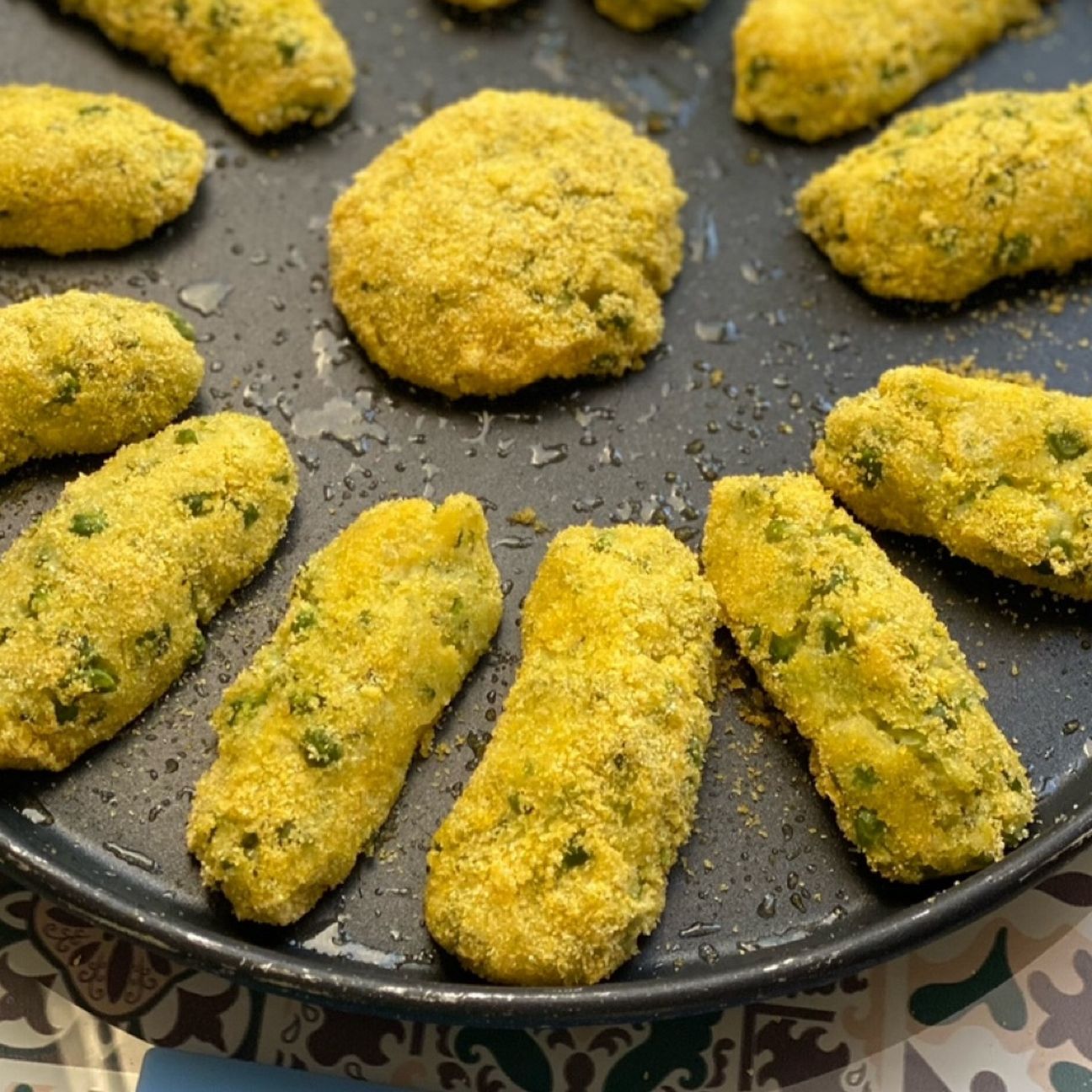 Girasole di patate e piselli