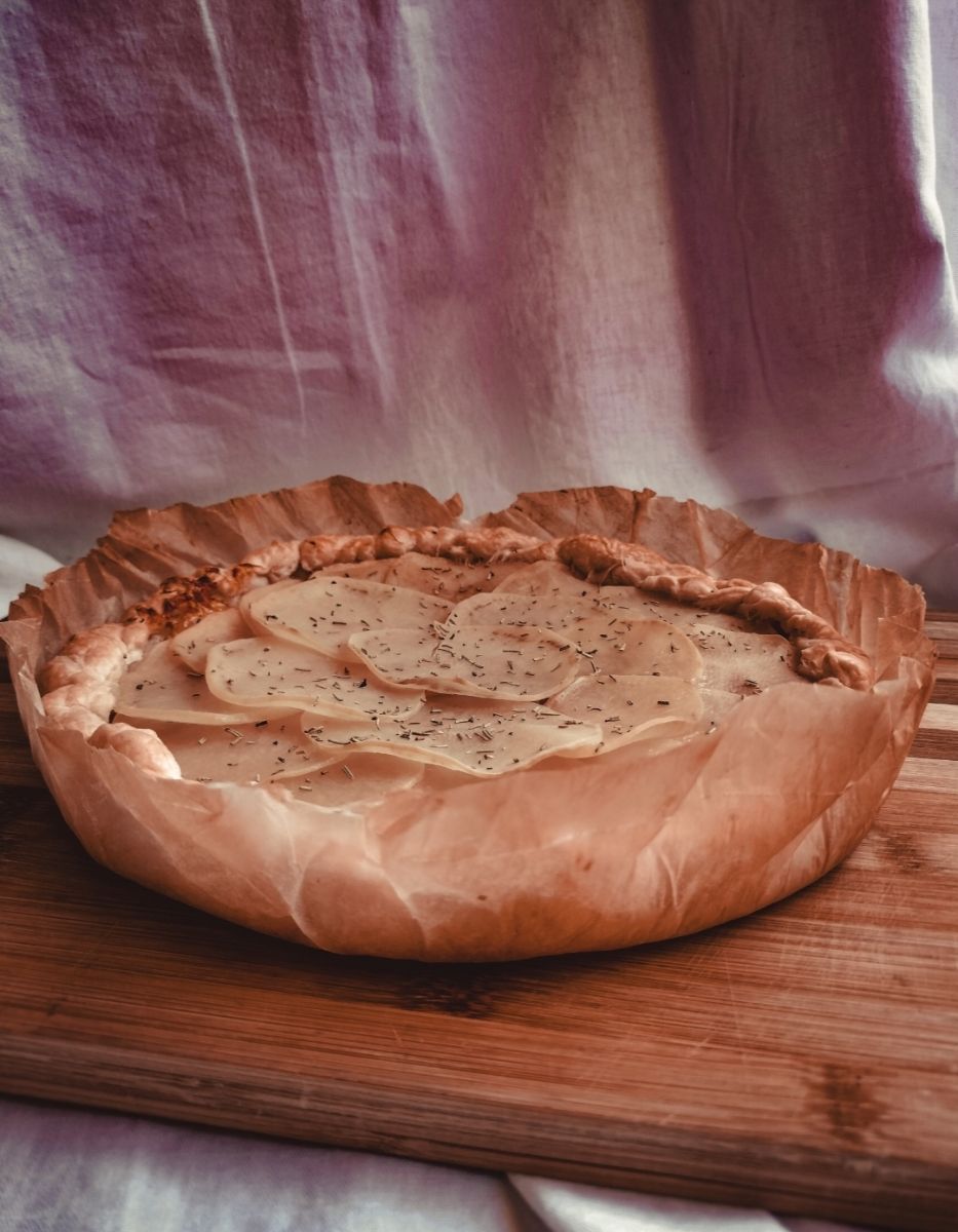Torta salata speck patate e provola