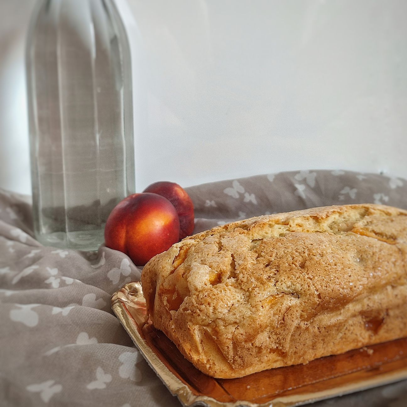 Plumcake all'acqua alle pesche