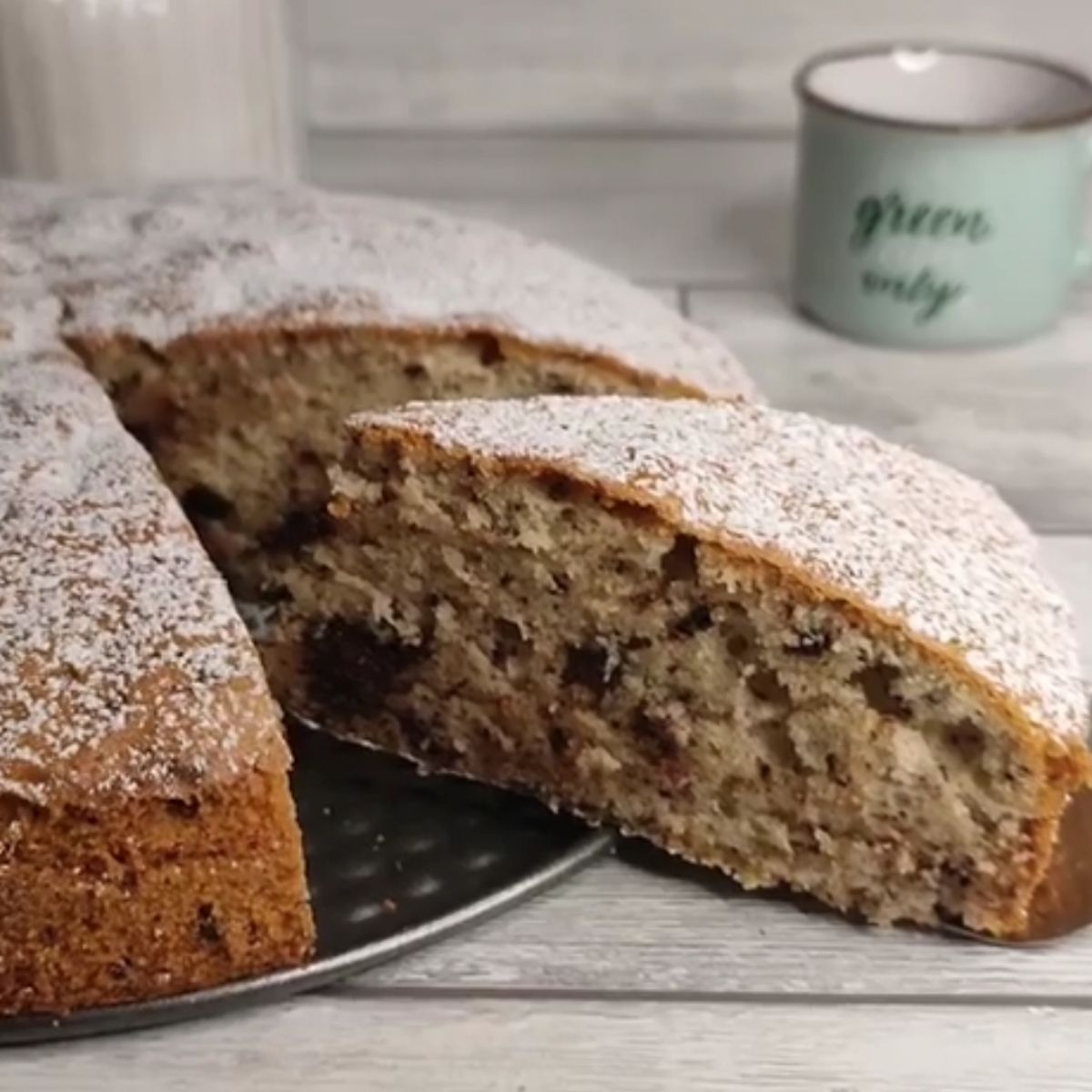 Torta al burro con scaglie di cioccolato