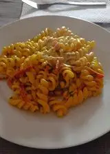 Ricetta Fusilli speck robiola di capra e zafferano