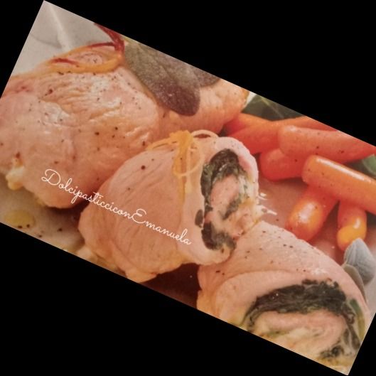 Involtini di tacchino e spinaci