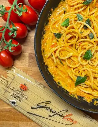 Ricetta Spaghettoni XXL con crema di pomodorini di juless.cooking