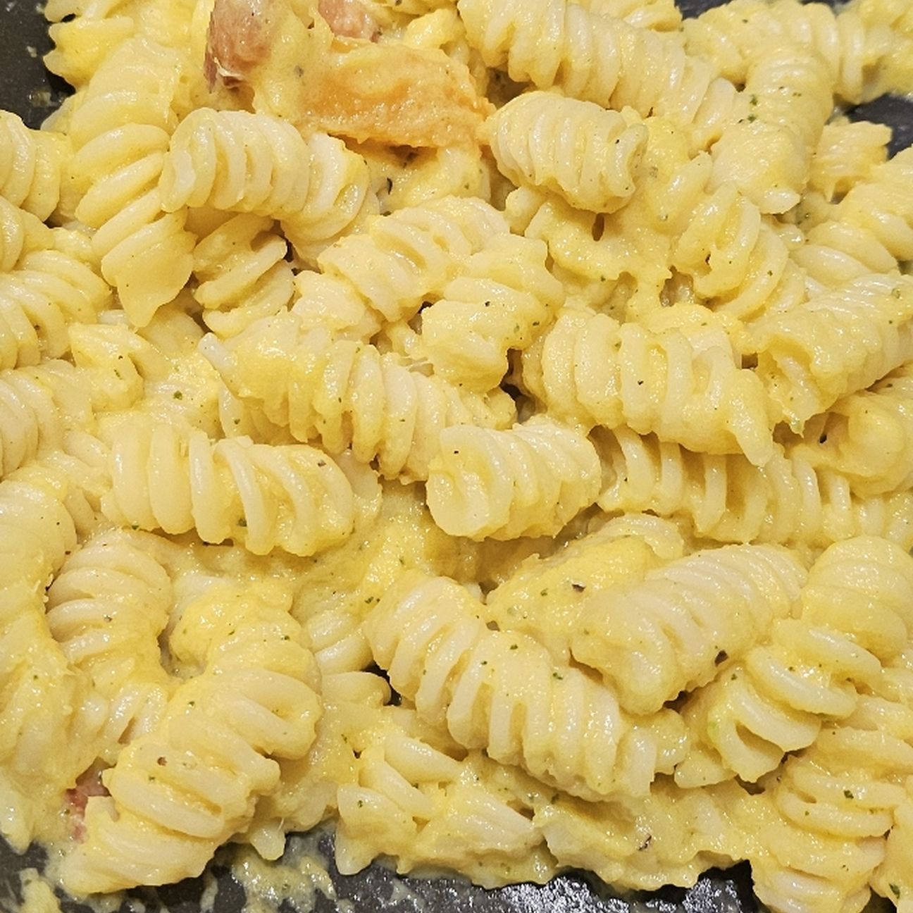 Pasta zucca e pancetta