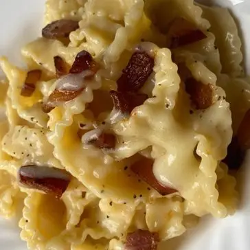 Ricetta Reginette con crema di patate e guanciale croccante di oromarzapane