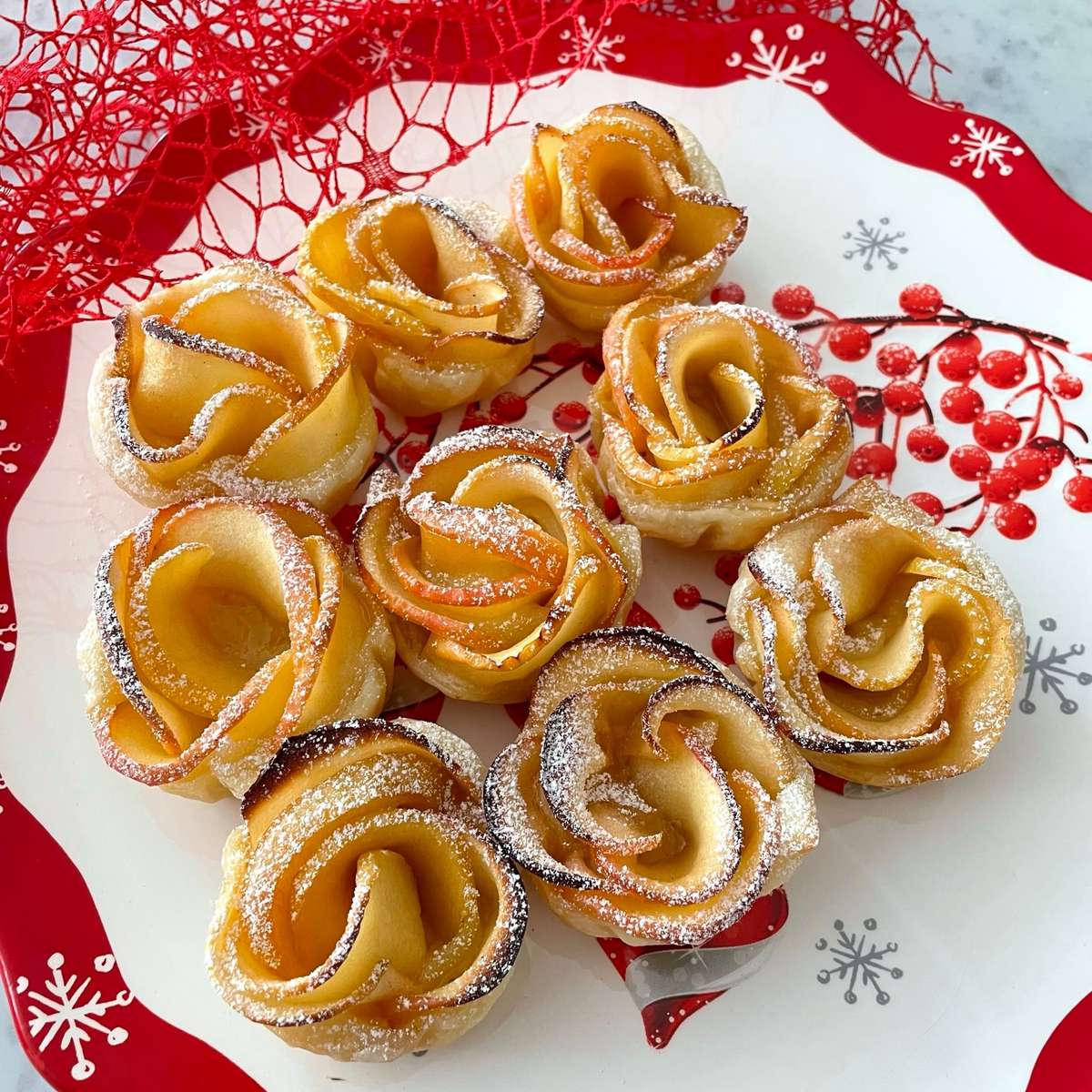 rose di sfoglia e mele