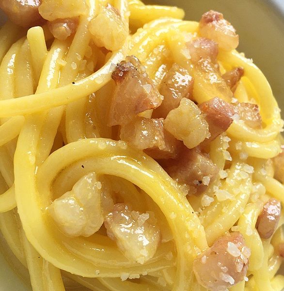 Spaghettoni alla Carbonara shakerata | Al.ta Cucina