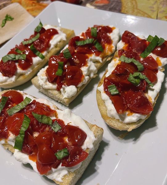 BRUSCHETTA CON POMODORINI E BURRATA 🍅 Al.ta Cucina