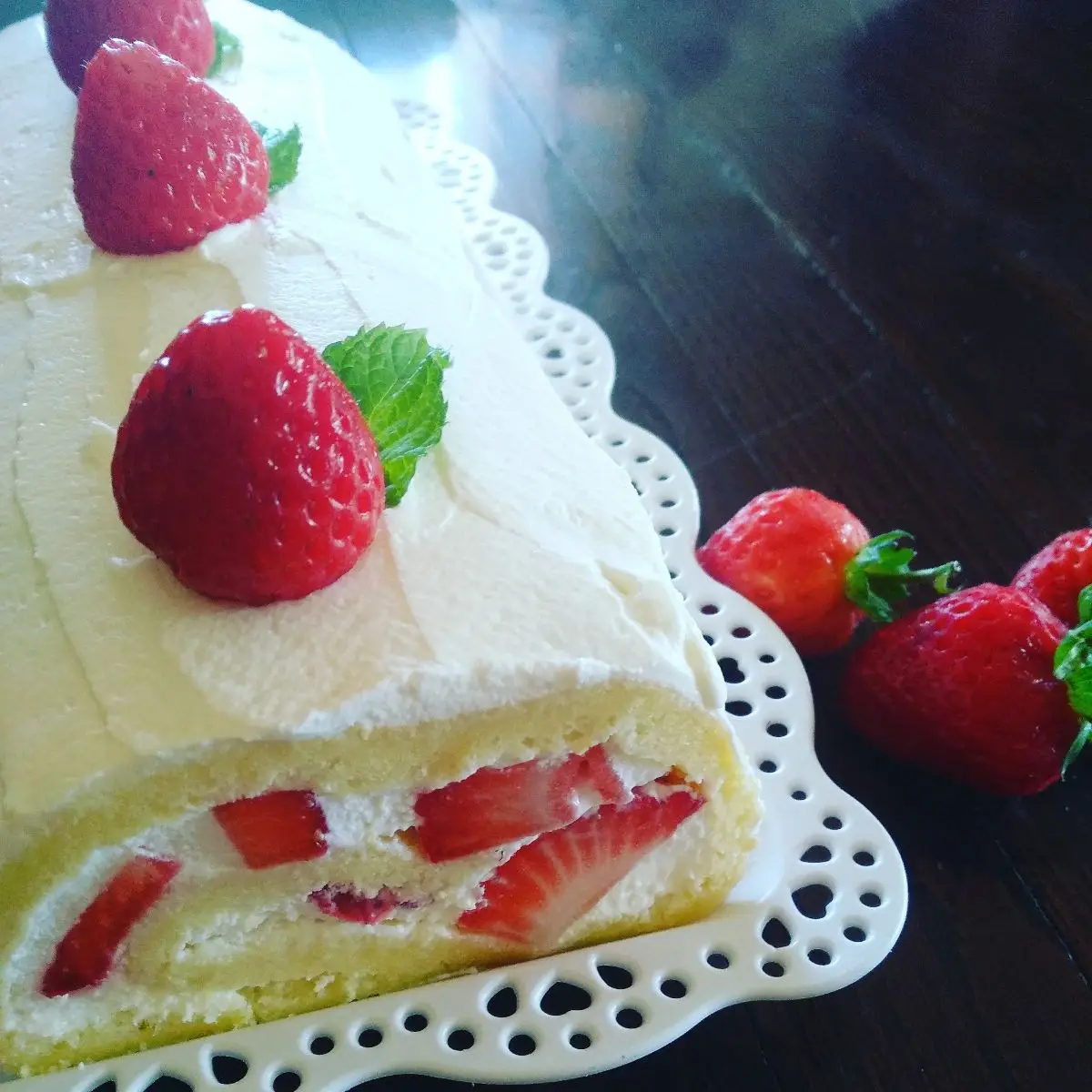 Ricetta Rotolo fragole e panna di cucina_di_casa