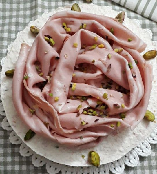 Cheesecake salata mortadella e pistacchi Al.ta Cucina