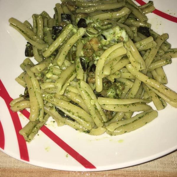 Casarecce Con Pesto Melanzane E Scamorza Affumicata Al Ta Cucina