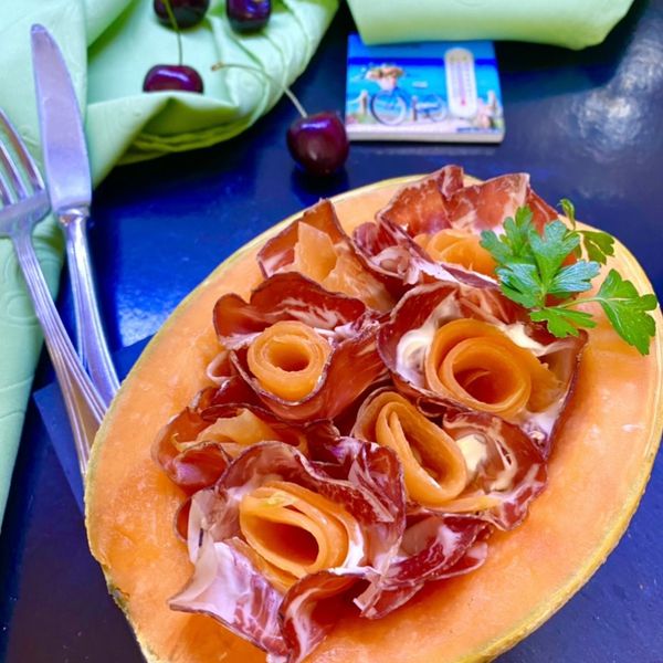 Antipasto estivo con coppa e melone Al.ta Cucina
