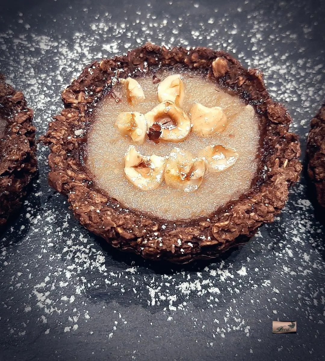 Ricetta Tartellette Cacao, Pere e Nocciole di Loca