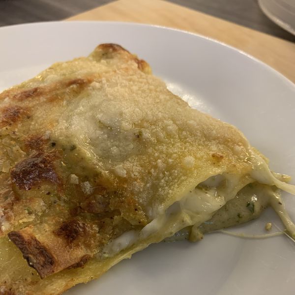 Lasagna mortadella e pistacchi Al.ta Cucina