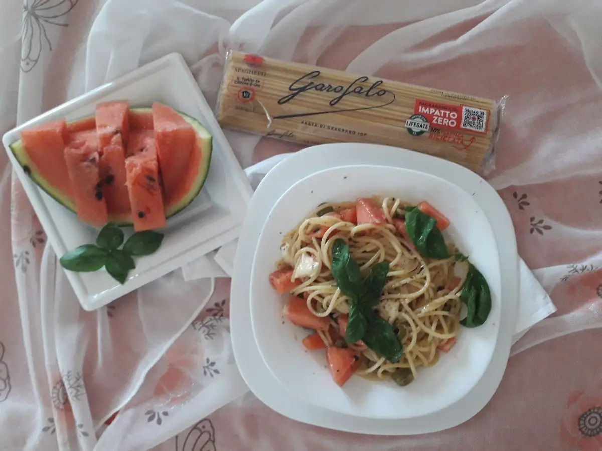 Ricetta Spaghetti e anguria di Antipastidautore