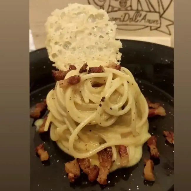 Ricetta Spaghetti Alla Carbonara con Cialda di Pecorino Croccante❤️ di isaporidellamore