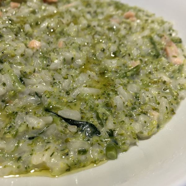 Risotto broccoli e salmone affumicato Al.ta Cucina