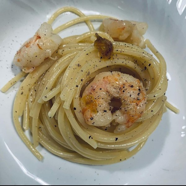 Spaghetti Limone E Gamberi Al ta Cucina