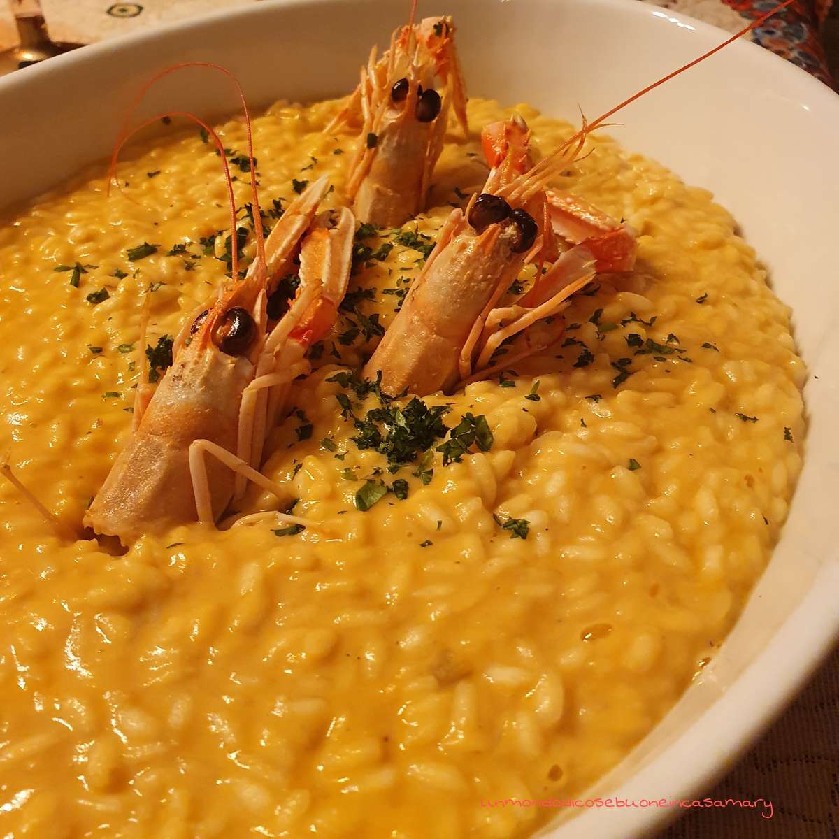riso con crema di scampi