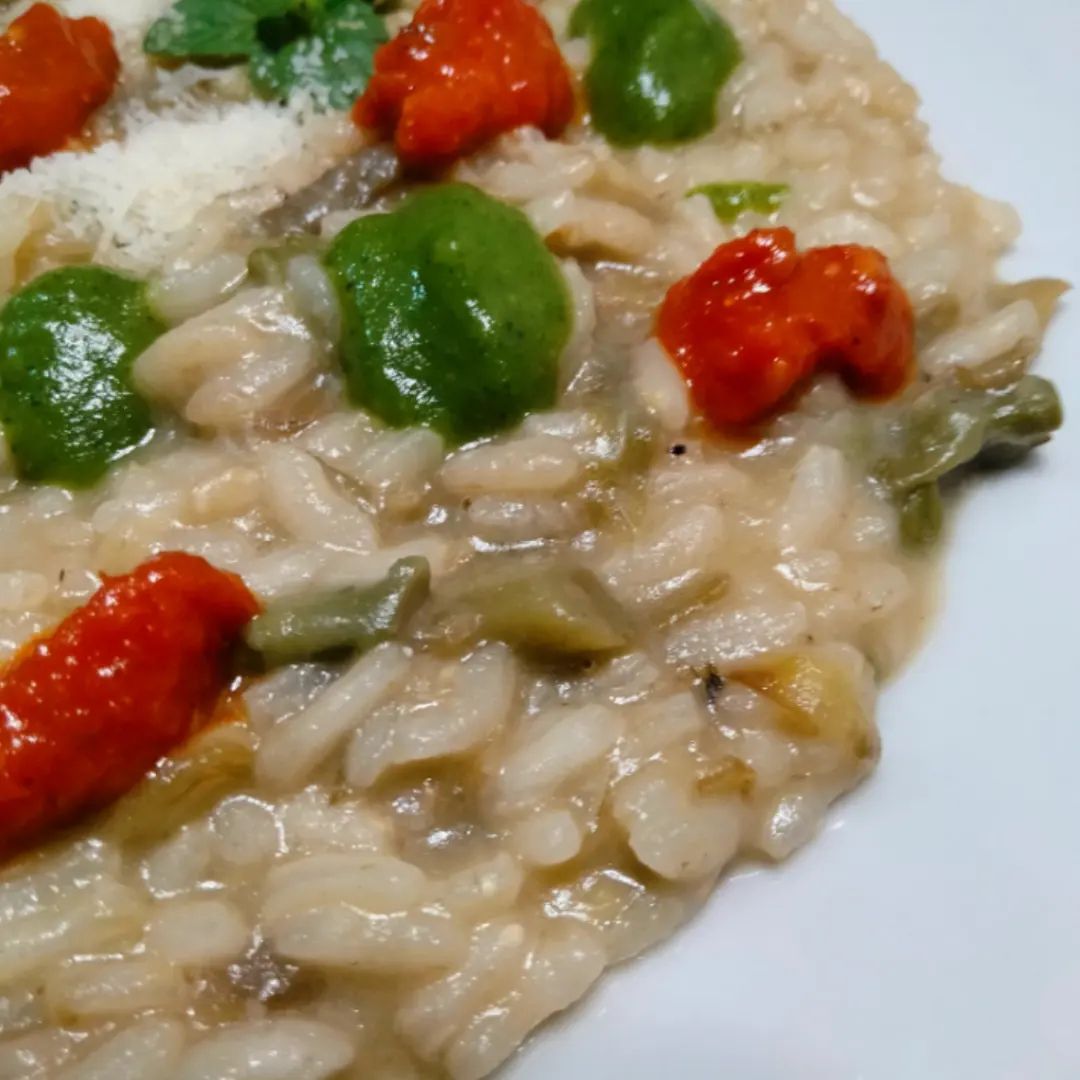 Risotto con carciofi tricolore Al.ta Cucina